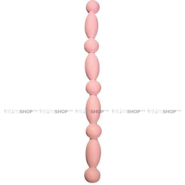 Анальные шарики на жесткой сцепке Toy Joy Bottom Beads, розовые