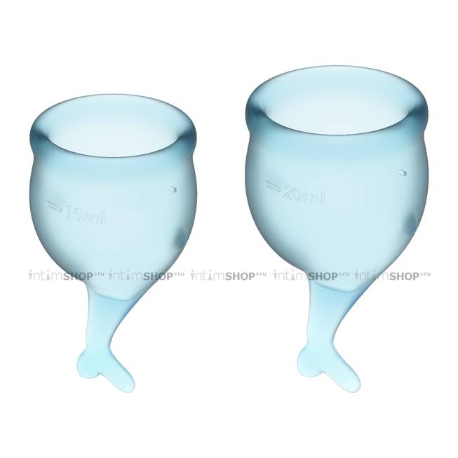 Менструальные чаши Satisfyer Feel Secure, 2 шт в наборе, голубой