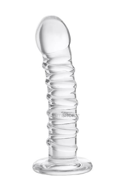 Стимулятор Sexus Glass со спиралью, бесцветный, 16 см