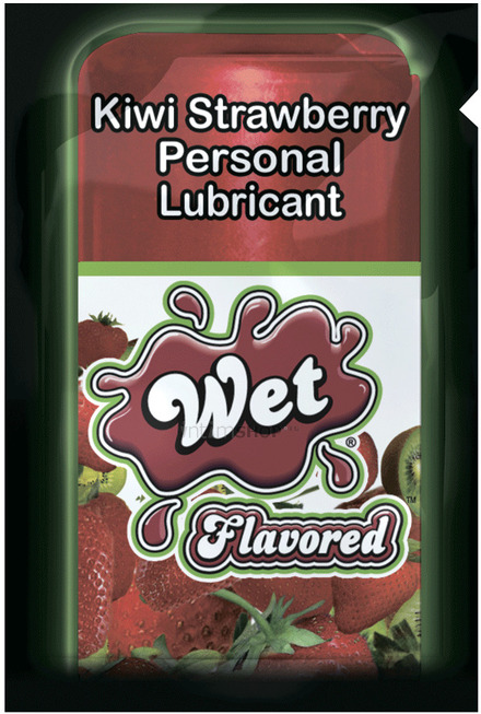 

Оральный лубрикант Wet Flavored Kiwi Strawberry Pouch, 3 мл